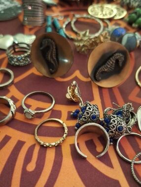 Vintage Mixed Statement Earrings Set - Leopard Print & Turquoise Accents